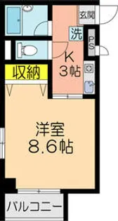 ニートカーサ学園東【1階】の間取り