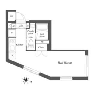 ASTILE西新宿【4階】の間取り