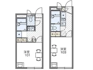 レオパレスエスポワール【1階】の間取り