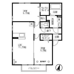 GEMINI B棟【2階】の間取り