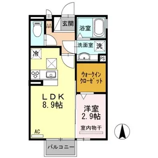 リール琴塚【101号室】の間取り