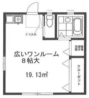 フラット鷹の台【101号室】の間取り