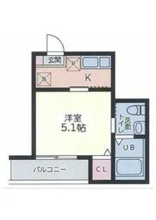 シャトーライフ横浜Ⅰ【3階】の間取り