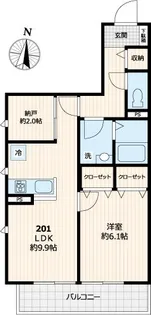 ガーデンホームズ高野【2階】の間取り