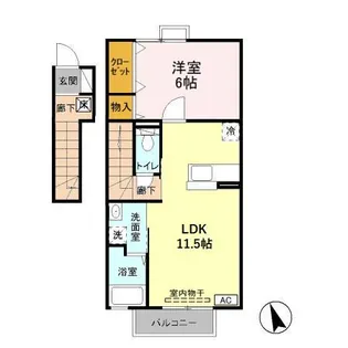 シェルメゾン A【2階】の間取り