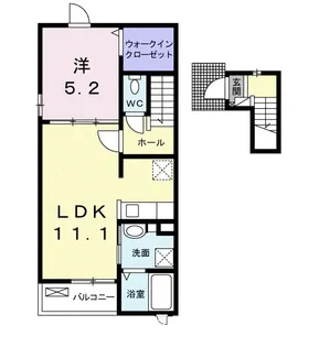 ル フォンテーヌ A【2階】の間取り