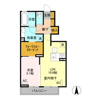 シャルム B【1階】の間取り