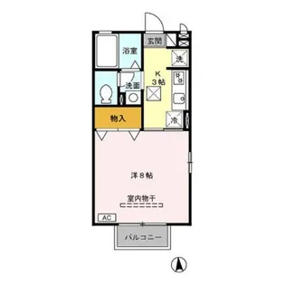 コモンズ ヴィラ【1階】の間取り