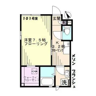 メゾン ブランシュ【1階】の間取り
