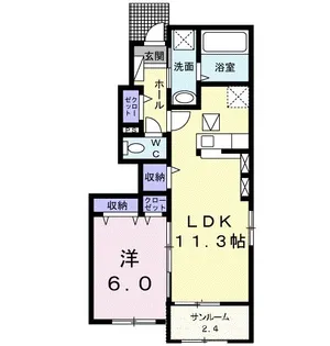 シャイン ヴィレッジ【1階】の間取り