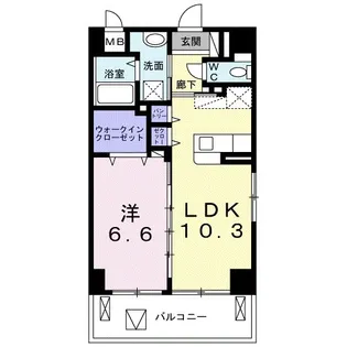 ヴィラ・アンソレイユ【5階】の間取り