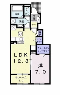 プリートC【1階】の間取り