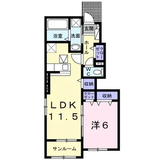 コリーナ ディ ヴェルデ 3【1階】の間取り