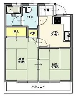 文化荘【2階】の間取り