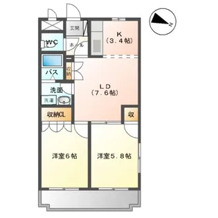 スカイパーク6【2階】の間取り