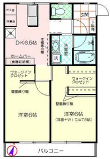 ハイツイチノB【1階】の間取り