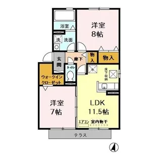 ロイヤルスクエア【1階】の間取り