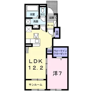 クレシェンテ【1階】の間取り