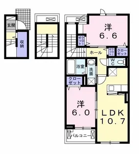 ラナンキュラス【3階】の間取り
