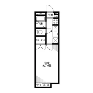 アムール YABE【208号室】の間取り