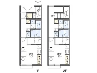 レオパレスみれいゆ【106号室】の間取り