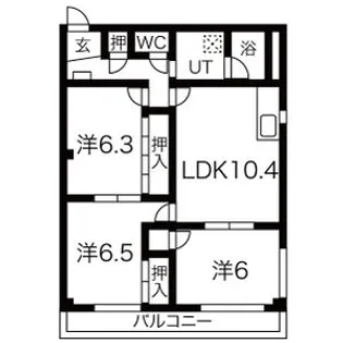 ブラウンハウス【4階】の間取り