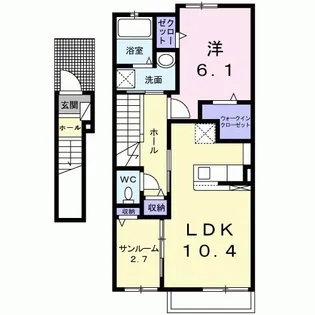 サンガーデン【2階】の間取り