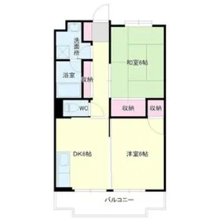 アネシス中村【2階】の間取り