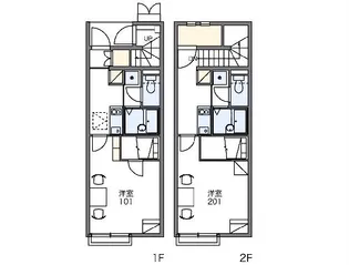 レオネクストオバヅカ【108号室】の間取り