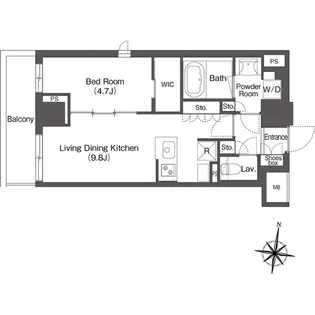コンフォリア森下リバーサイド【2階】の間取り