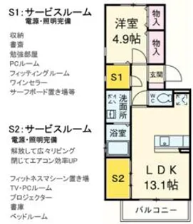 Bell Silk【101号室】の間取り