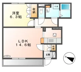 ヴェスパー【1階】の間取り