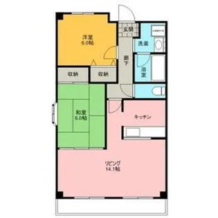 ロイヤルヴェール山下【0202号室】の間取り