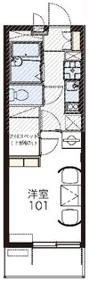 レオパレス五島【208号室】の間取り