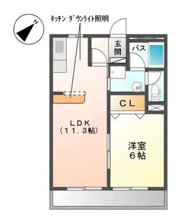 エバーハイム大留【303号室】の間取り