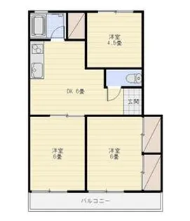 ベルマンション【1階】の間取り