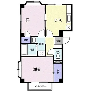 サンループ3番館【1階】の間取り