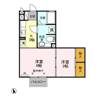 グリーンヒルズ B【2階】の間取り