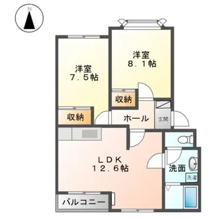 SOLEIL緑丘【2階】の間取り