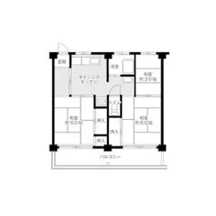 ビレッジハウス富木島5号棟【203号室】の間取り
