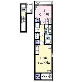 YAYUKAⅡ(ヤユカ)【2階】の間取り