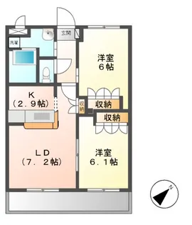 ローズマリー M【2階】の間取り