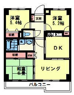 キャピタルステート【3階】の間取り