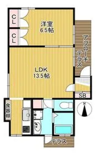 トロアラピン【1階】の間取り