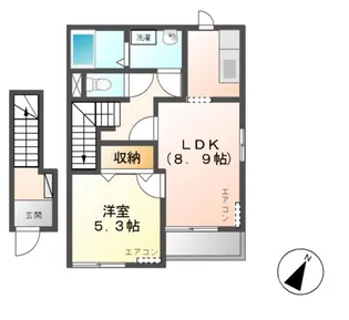 シャルム オーヴェスト【2階】の間取り