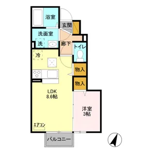 クレスト小林【1階】の間取り