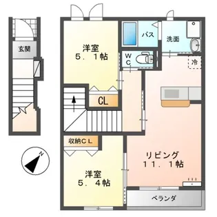 来夢5【2階】の間取り
