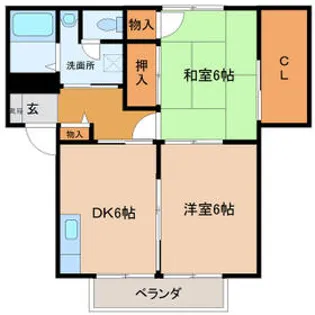 マーキュリーハイツA棟【202号室】の間取り