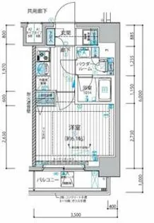 メインステージ戸越銀座【603号室】の間取り