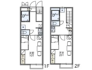 レオパレスエス・ワイ【202号室】の間取り